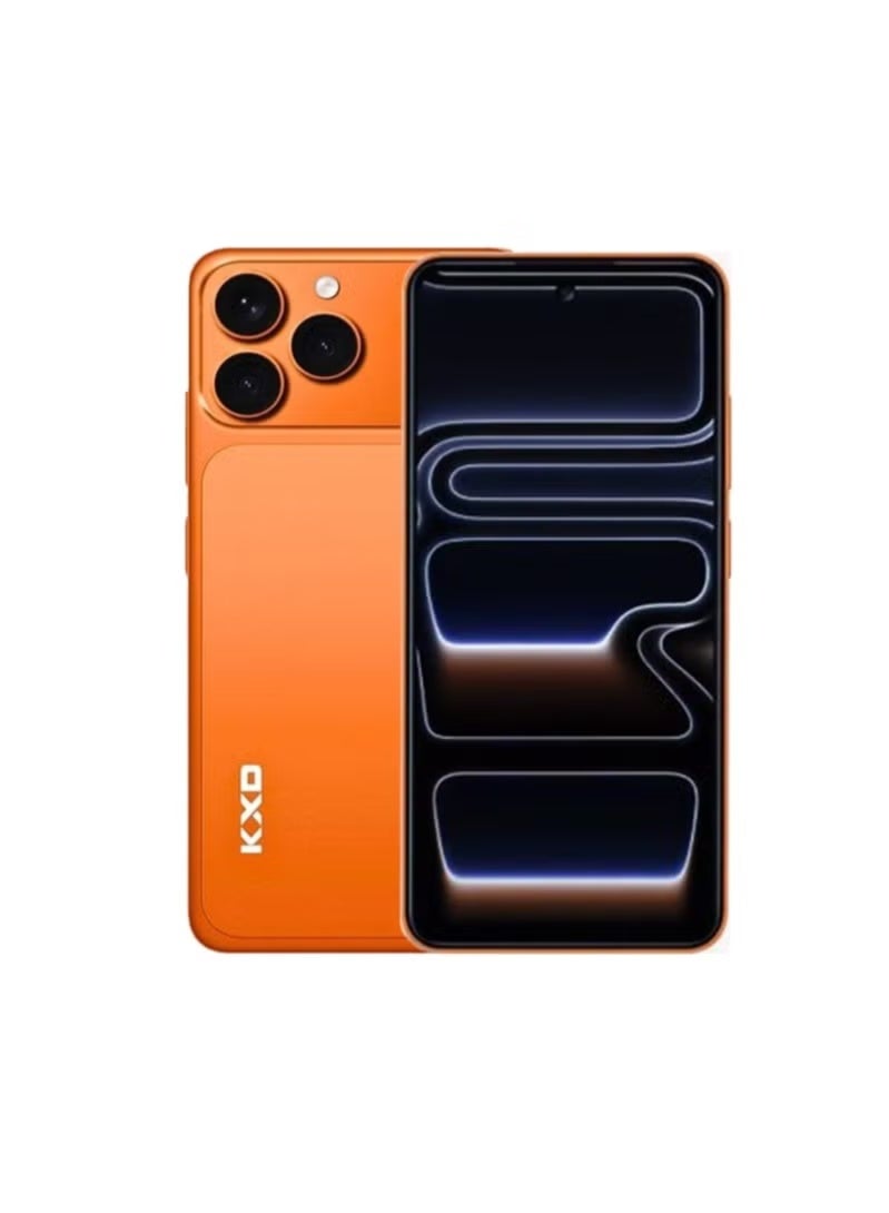 KXD A07 Pro Smartphone, 6.52-inch HD+ Display, 4GB RAM (Up to 8GB Extended), 64GB ROM, 4G LTE Dual SIM, 4500mAh Battery, Orange 1 Year Warranty - Image 1